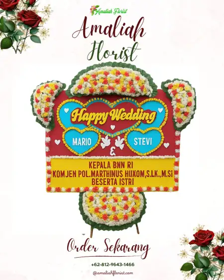 Papan Bunga Pernikahan Manegen
